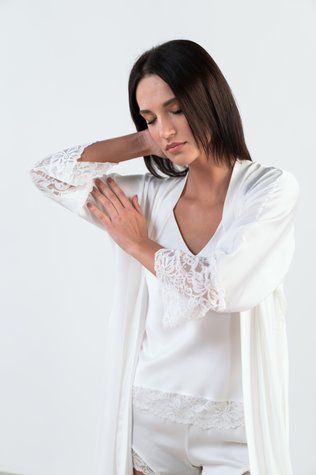 Халат з мереживом RA-01-Halat фото